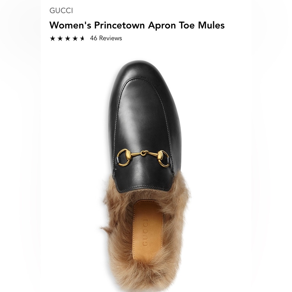 GUCCI Women’s Princetown Apron Toe Mules